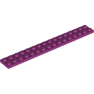 Lego destička 2x16, purpurová (6173062)